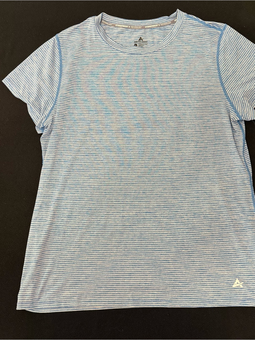 Arctic-cool Blue Striped Tee